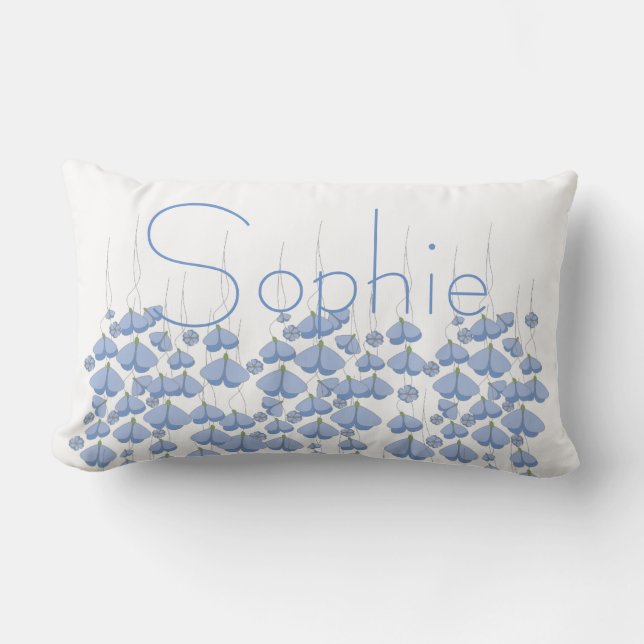 Coussin Rectangle Bleu Butterfly Swarm personnalisée (Recto)