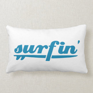 Coussin Rectangle Bleu de planche de surf de Surfin