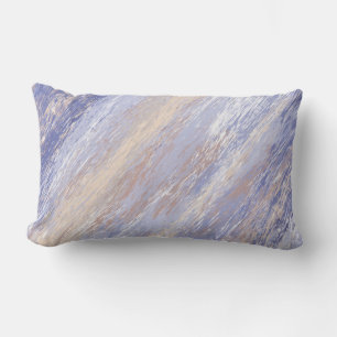 Coussin Rectangle Bleu et beige Abstrait et embrouillé