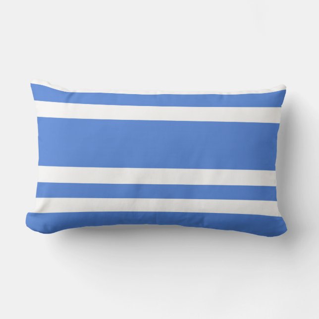 Coussin Rectangle Bleu et blanc (Recto)