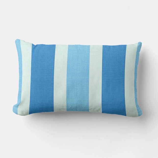 Coussin Rectangle Bleu et blanc (Recto)
