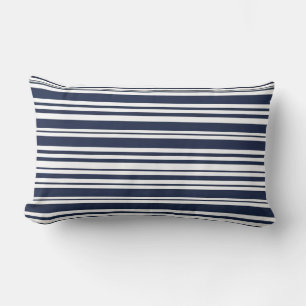 Coussin Rectangle Bleu et blanc de la marine classique