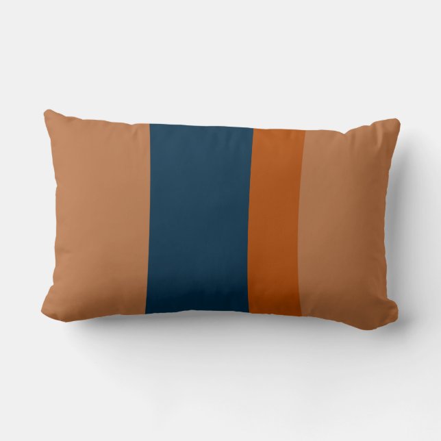 Coussin Rectangle Bleu et orange (Verso)
