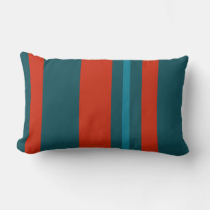 Coussin Rectangle Bleu et rouge turquoise