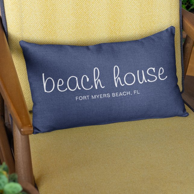 Coussin Rectangle Bleu extérieur Été Nautique Maison de plage person (Créateur téléchargé)