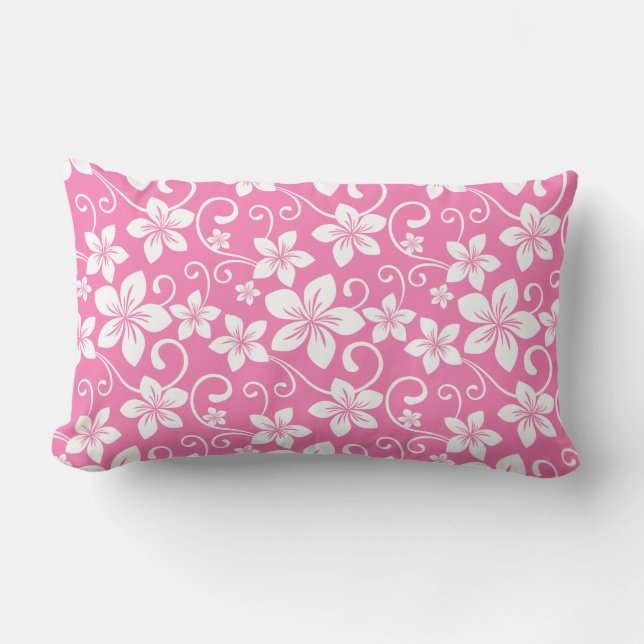COUSSIN RECTANGLE BLEU HAWAII (ROSE) (Recto)