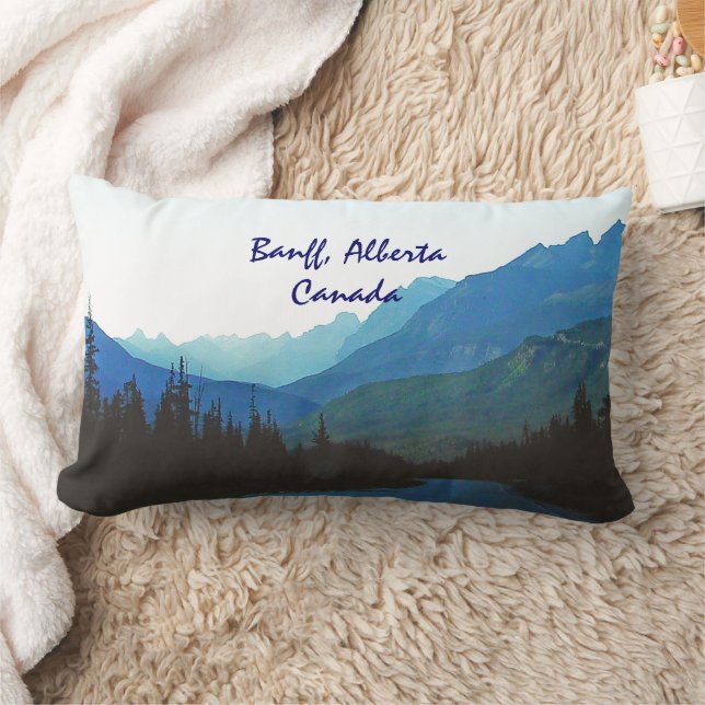 Coussin Rectangle Bleu Jasper de Banff (Couverture)