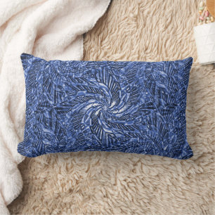 Coussin Rectangle Bleu Jean tourbillon......