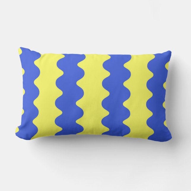 Coussin Rectangle Bleu Lime Gravure Gras Printemps Été Accent (Recto)