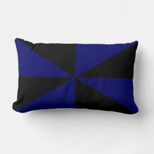 Coussin Rectangle Bleu marine et tourbillon de pin noir
