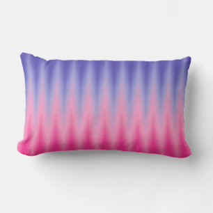 Coussin Rectangle Bleu rose ZigZag Ikat Imprimer