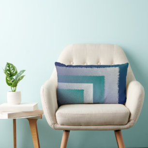 Coussin Rectangle bleu turquoise gris ex pastel