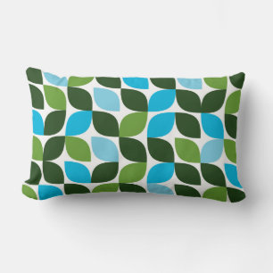 Coussin Rectangle Bleu, vert, cool, tendance, nature moderne abstrai