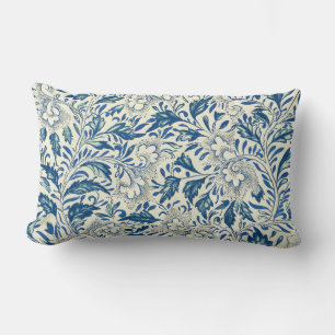 Coussin Rectangle Bleu Vintage Floral Asiatique : Chinoiserie Antiqu