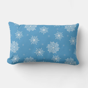 Coussin Rectangle Bleuet Fantaisiste Floral Céleste 33x53cm