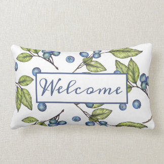 Coussin Rectangle Bleuets personnalisés Bienvenue Lumbar P Lumbar Co