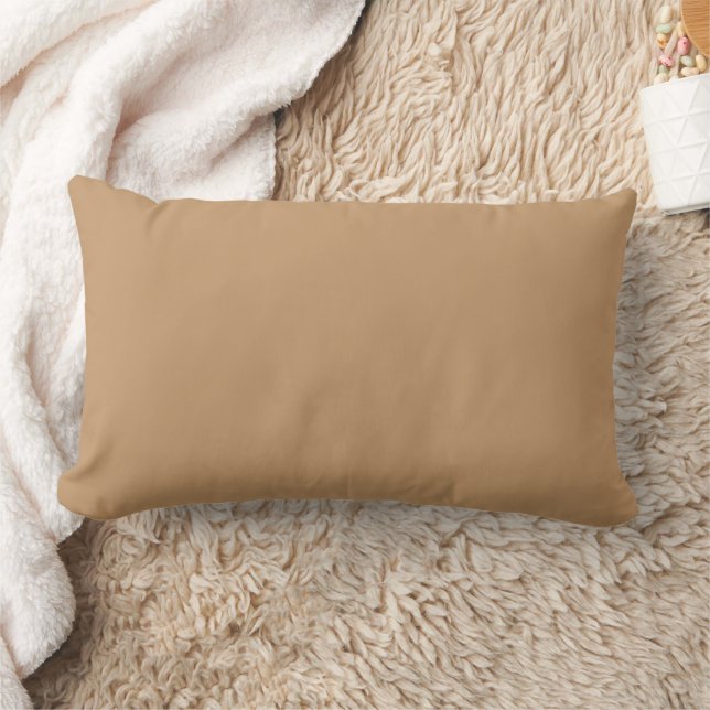 Coussin Rectangle Bloc de couleur pêche et bronzée | Conception de m (Couverture)
