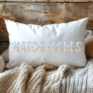 Coussin Rectangle Blue Gold Pastel Aquarelle Natchitoches Louisiane