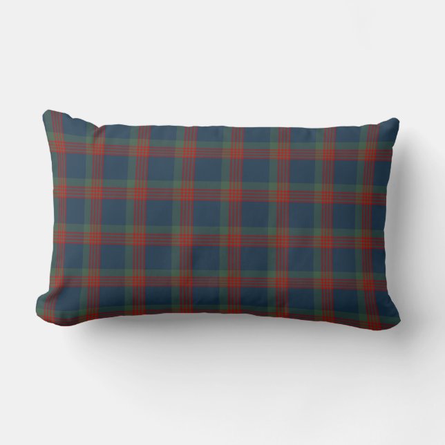 Coussin Rectangle Blue, Green et Red Wilson Clan Scottish Plaid (Recto)