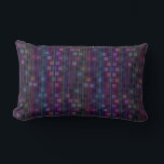 Coussin Rectangle Blue, green, purple, pink squares with stripes<br><div class="desc">Blue,  green,  purple,  pink squares with stripes</div>