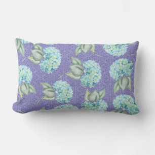 Coussin Rectangle Blue Hydrangea Pays Élégance