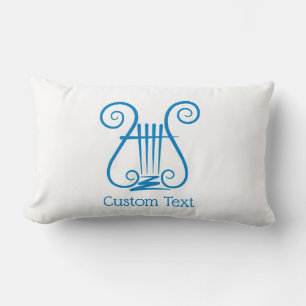 Coussin Rectangle Blue Lyre