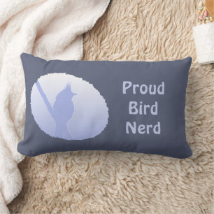 Coussin Rectangle Blue Nature Silhouette Birder Fier Oiseau Nerd