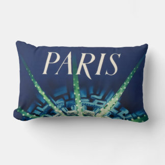 Coussin Rectangle Blue Vintage Paris City Air France