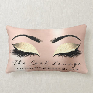 Coussin Rectangle Blush Rose Gold Parties scintillant Lux Maquillage