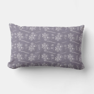 Coussin Rectangle Bohème Lavande Botanique Floral