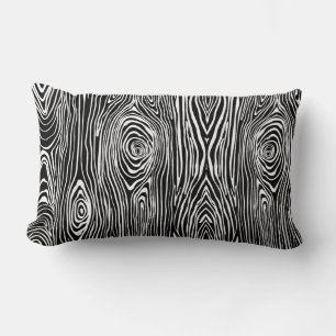 Coussin Rectangle Bois noir et blanc