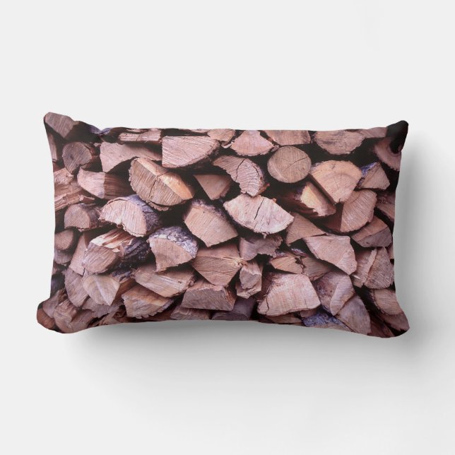 Coussin Rectangle Boîtes d'oreiller à jet imprimé en bois (Recto)