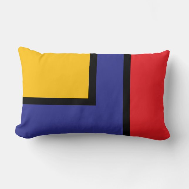 Coussin Rectangle Bold Geometric Primary Color Block Abstract (Recto)