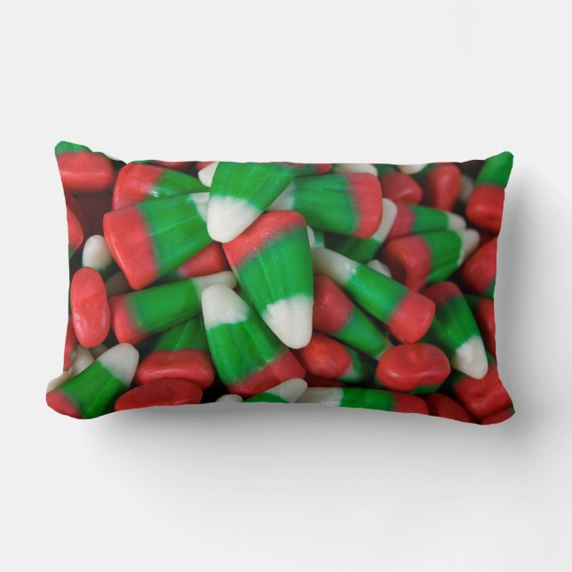Coussin Rectangle Bonbons de Noël en forme de maïs (Recto)
