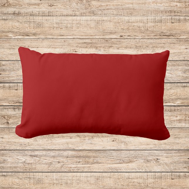 Coussin Rectangle Bonbons foncés Pomme rouge couleur solide (Créateur téléchargé)