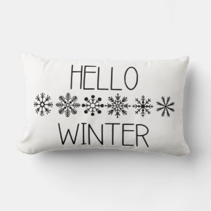 Coussin Rectangle Bonjour Hiver Snowflacon