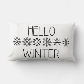 Coussin Rectangle Bonjour Hiver Snowflacon