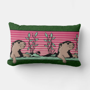 Coussin Rectangle Bonjour, Ombre de Groundhog -