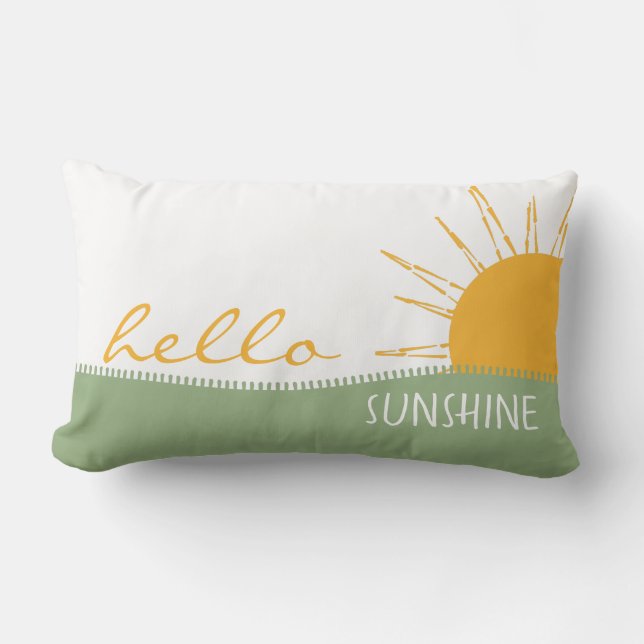 Coussin Rectangle Bonjour Sunshine moderne (Recto)