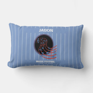 Coussin Rectangle Bonne chance, Cercle de musique noire