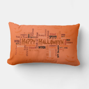 Coussin Rectangle Bonne typographie d'Halloween