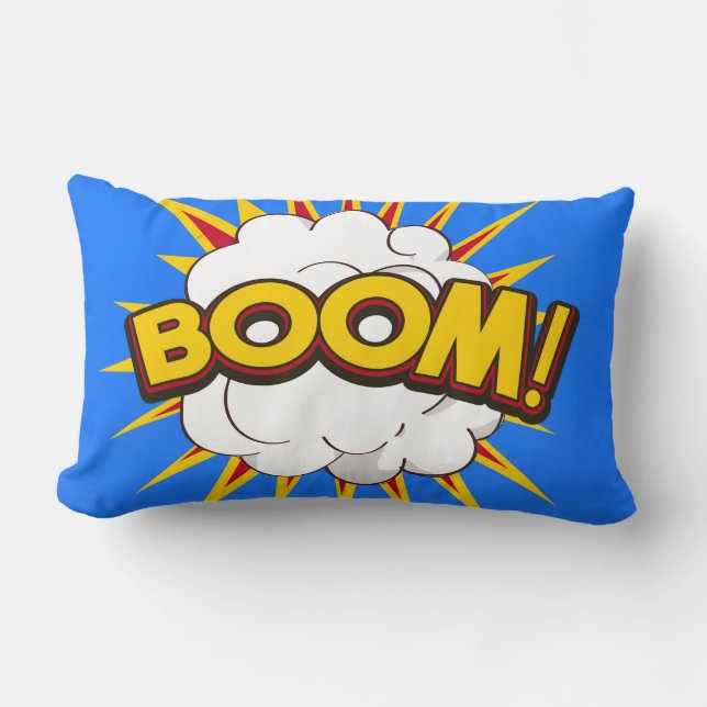 Coussin Rectangle Boom! Explosion de dessin animé (Recto)
