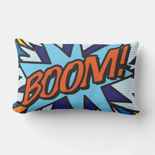 Coussin Rectangle BOOM ZOOM Fun Retro Comics Pop Art (Recto)