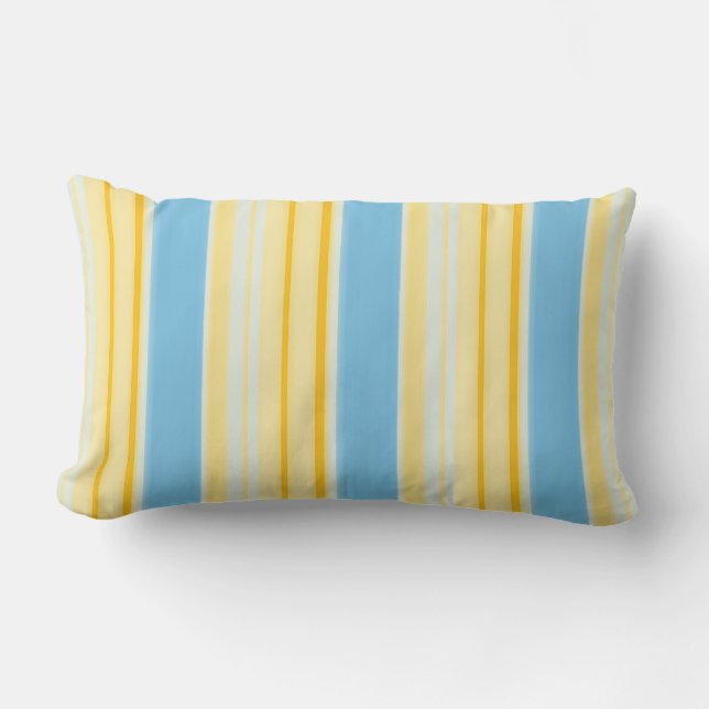 Coussin Rectangle Bord de mer 02 (bandes verticales) (Recto)