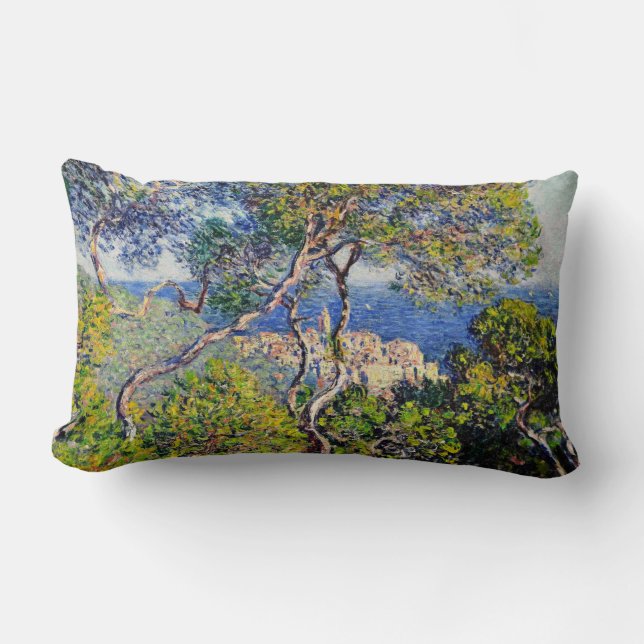 Coussin Rectangle Bordighera, par Claude Monet (Recto)