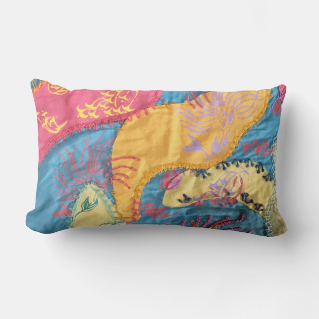 Coussin Rectangle Bouche en fibre d'art (Recto)