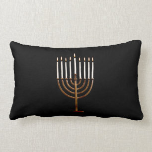 Coussin Rectangle Bougies de Hanoukka Chanukah Hanukah Hannukah