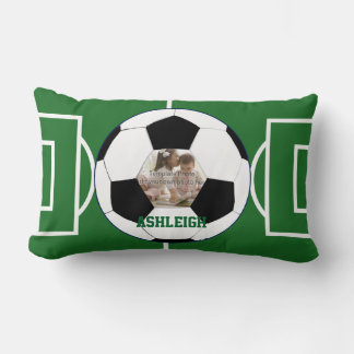 Coussin Rectangle Boule de football personnalisée et Modèle photo de