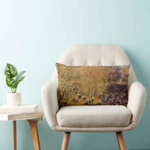 Coussin Rectangle Boulevard des Capucines par Claude Monet, Beaux-ar