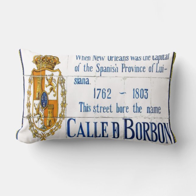 Coussin Rectangle Bourbon St Tile Mural (Recto)
